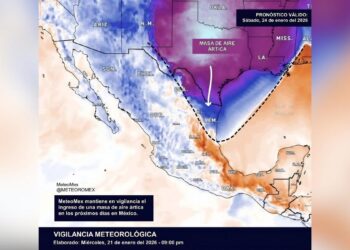 aire ártico enero México