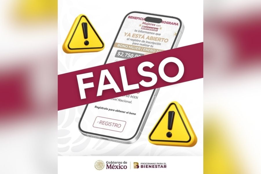 Bono Mujer Bienestar falso
