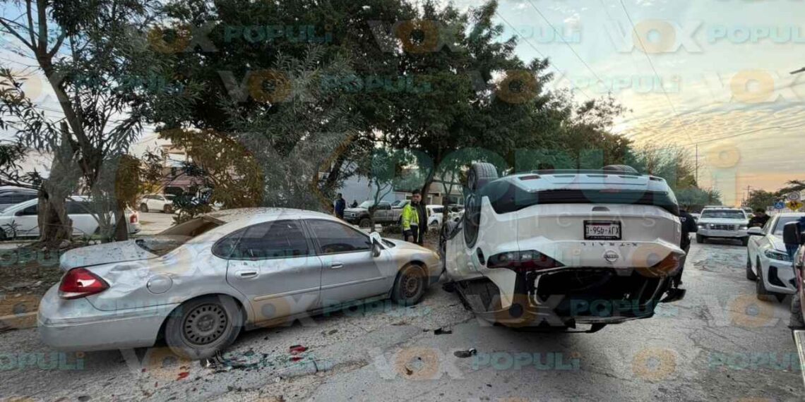 camioneta robada volcadura Matamoros