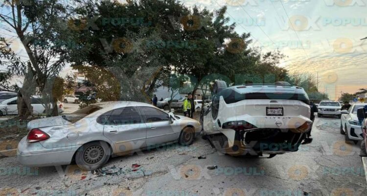 camioneta robada volcadura Matamoros