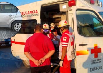 choque con motociclista en Victoria
