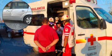 choque con motociclista en Victoria