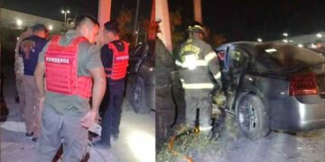 choque frente a la maquiladora Mega