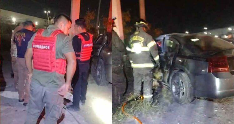 choque frente a la maquiladora Mega