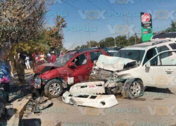 choque múltiple hoy en eje vial de Victoria
