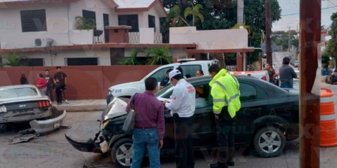 _choque múltiple lesionadas en Madero