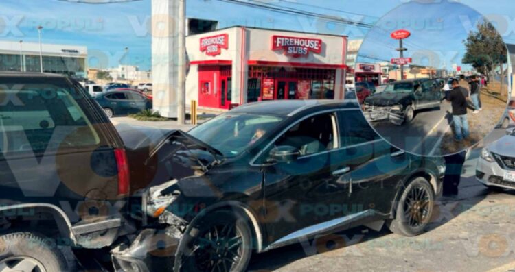 choque múltiple lesionadas en Reynosa