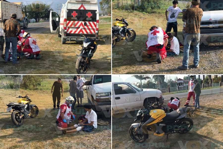 derrape de motocicleta en ejido la misión en victoria