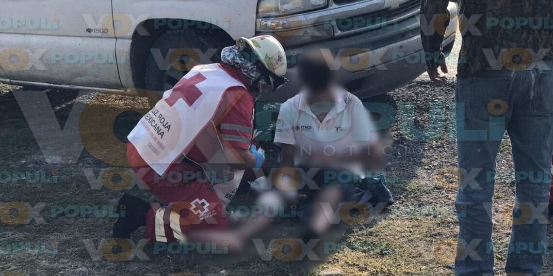 derrape de motocicleta en ejido la misión en victoria