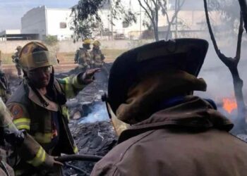 incendio en bodega de Escobedo