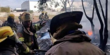 incendio en bodega de Escobedo
