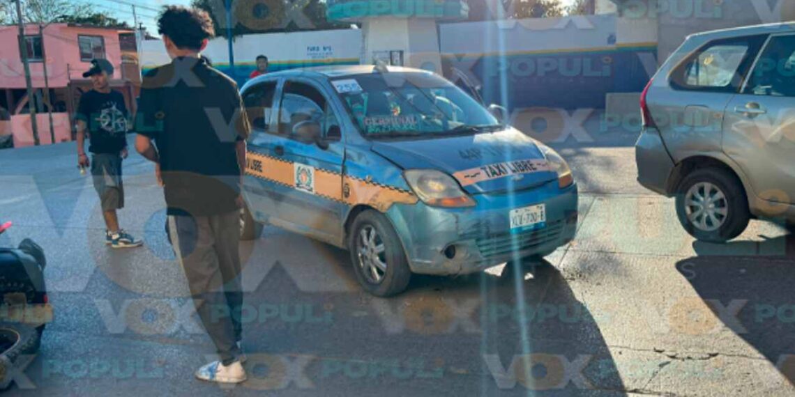_lesionado por taxi en Tampico