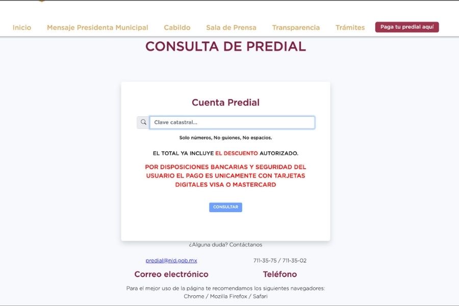 pago predial en línea Nuevo Laredo