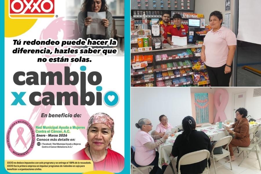 redondeo en tiendas Oxxo Matamoros