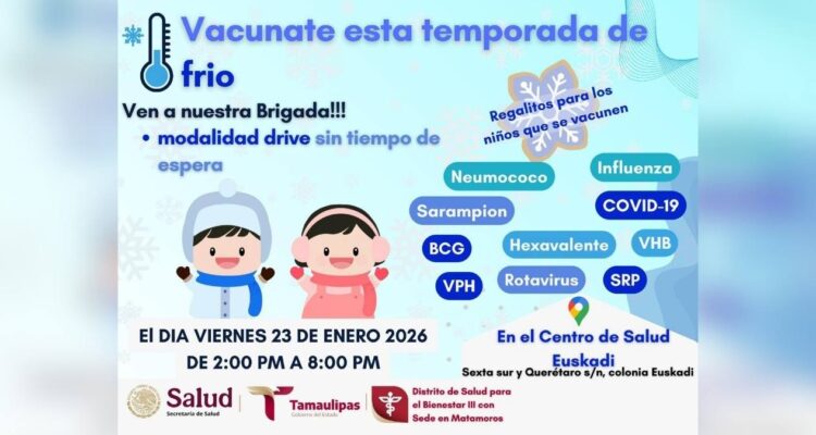 vacunación invernal hoy en matamoros