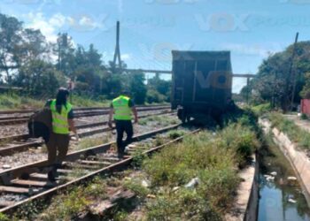 _vías del tren en Madero