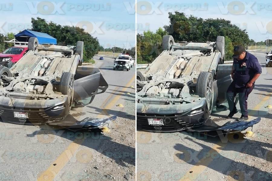 volcadura en puente el edén altamira