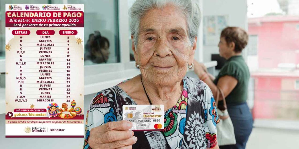 ¿A quién le toca recibir la Pensión Bienestar 2026 este 12 de enero?