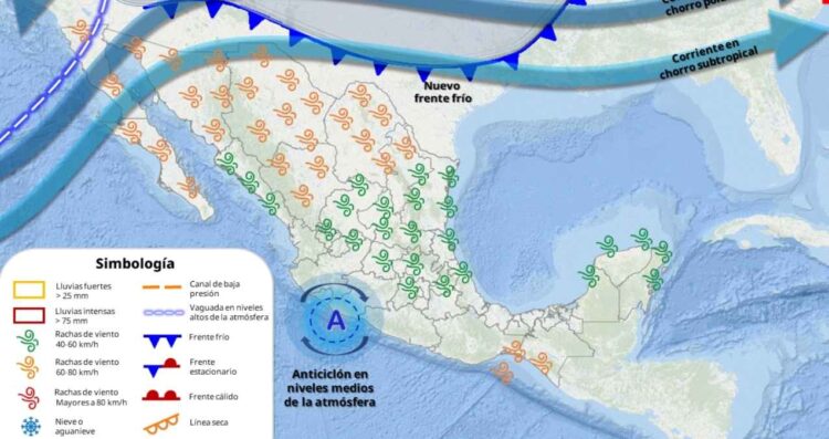 ¿Cuáles regiones se verán afectadas por el ingreso del Frente frío 32?