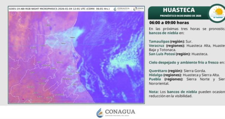 ¿En qué municipios de Tamaulipas podría caer lluvia este 4 de enero