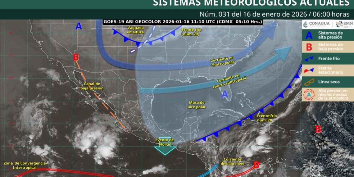 ¿En qué regiones impactará el nuevo frente frío 29 y a partir de cuándo?