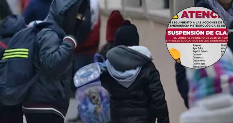 ¿Qué estado suspendió el regreso a clases este 12 de enero debido al Frente Frío 27?