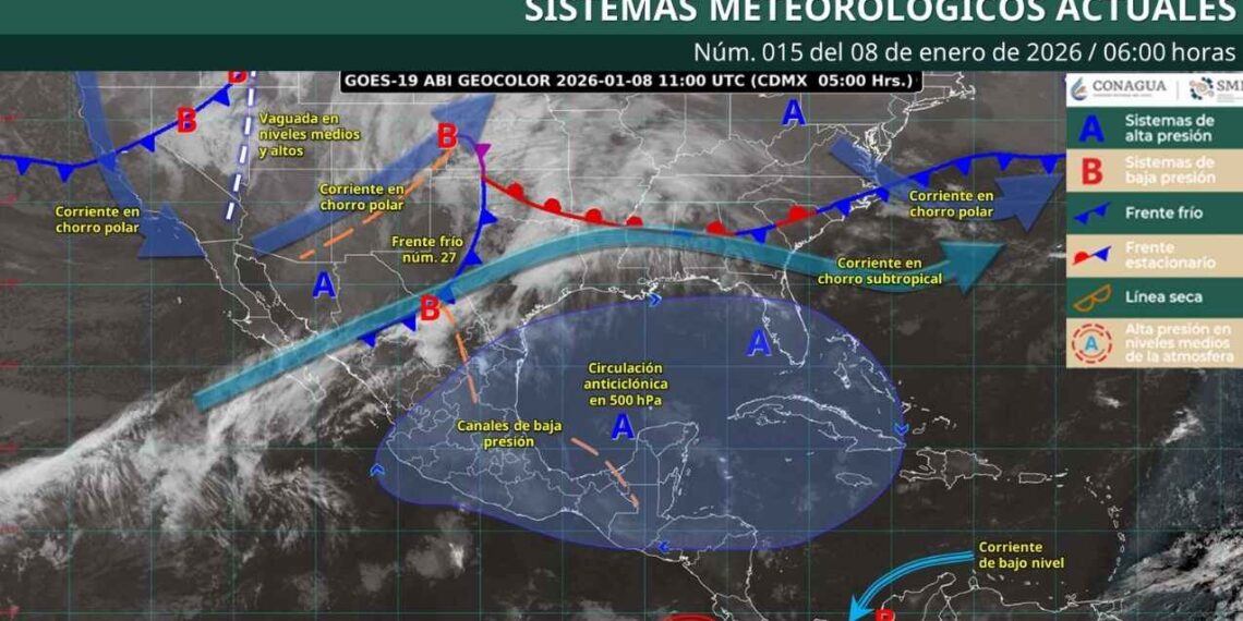 ¿Qué estados de México esperan bajas temperaturas y calor intenso el día de hoy