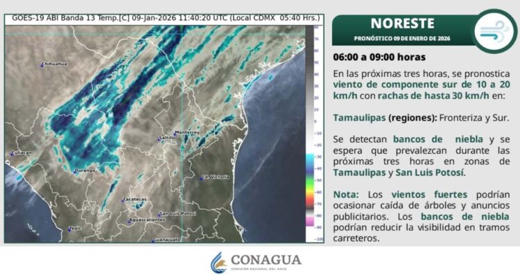 ¿Seguirá el calor en Tamaulipas pese al frente frío 27 este 9 de enero de 2026