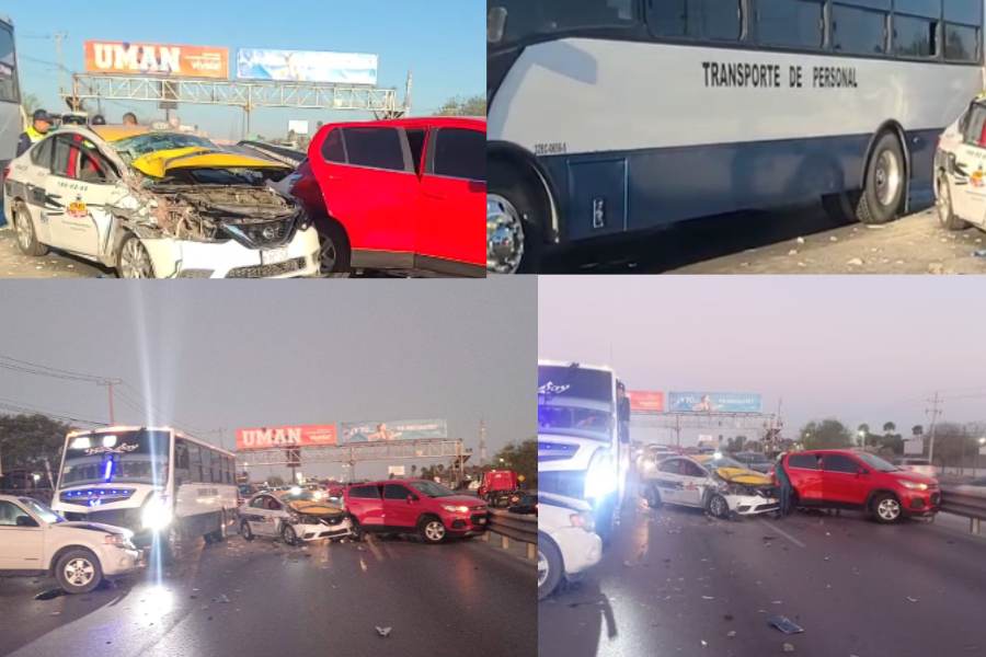 Accidente múltiple paraliza la carretera Reynosa–Río Bravo en Tamaulipas