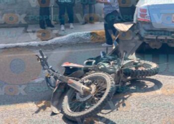 Accidente vial en ejido de Victoria