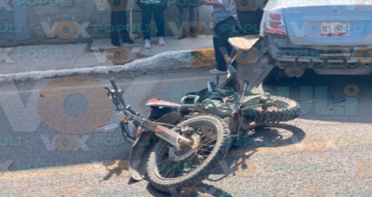 Accidente vial en ejido de Victoria