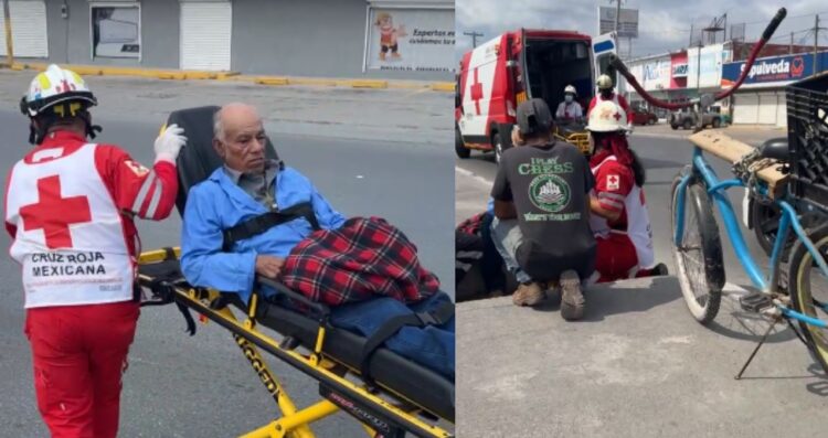 Adulto mayor es arrollado en su bicicleta en Matamoros, Tamaulipas