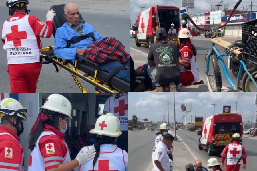 Adulto mayor es arrollado en su bicicleta en Matamoros, Tamaulipas