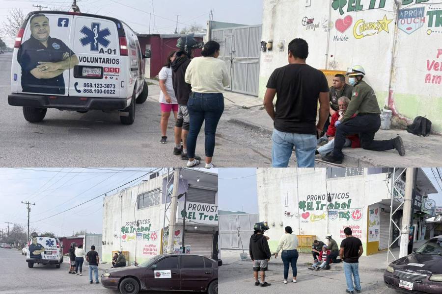 Adulto mayor sufre ataque epiléptico y cae en Matamoros, Tamaulipas