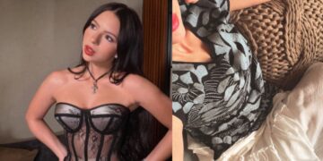 Ángela Aguilar comparte fotos desde el sofá junto a su esposo Christian Nodal