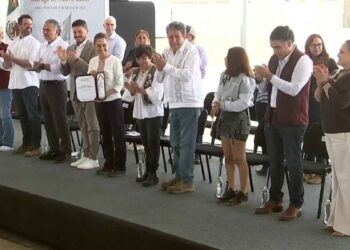 Así fue recibida a Claudia Sheinbaum en Juárez, Nuevo León