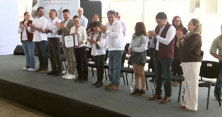 Así fue recibida a Claudia Sheinbaum en Juárez, Nuevo León