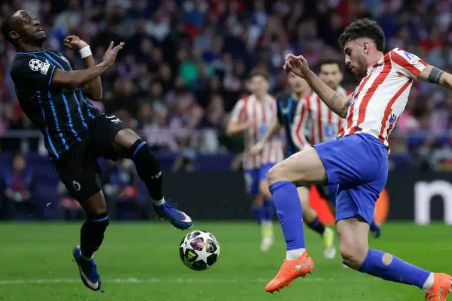 Atlético de Madrid golea 4-1 al Brujas y avanza en la Champions League