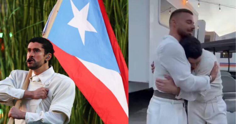 Bad Bunny al borde del llanto junto a Ricky Martin tras su show en el Super Bowl LX