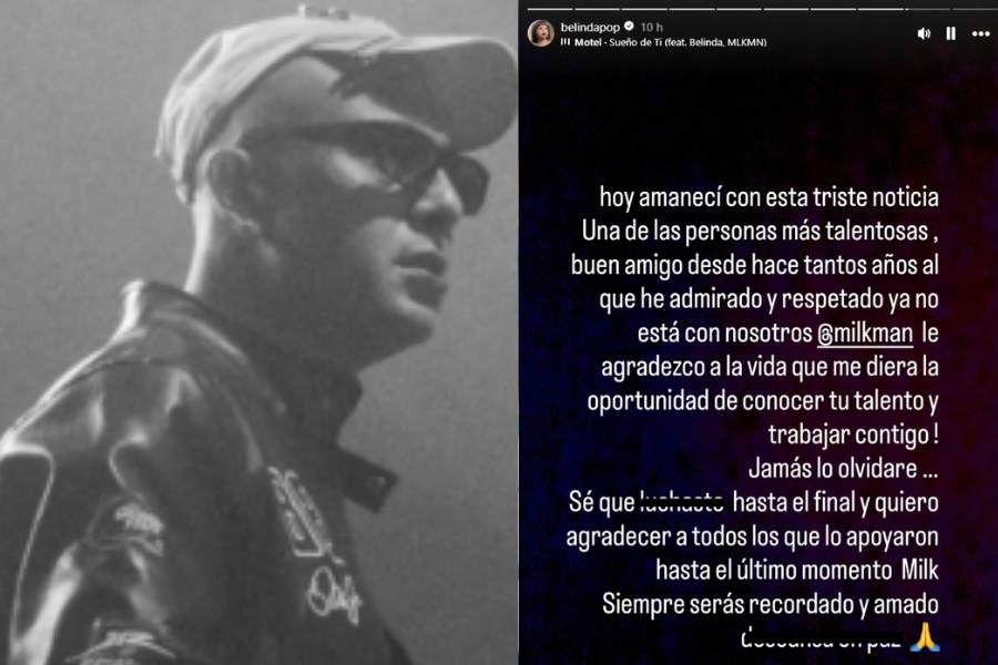 Belinda comparte desgarrador mensaje por el fallecimiento de su amigo “Milkman” 