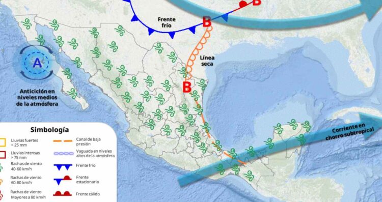 Calor y vientos en México