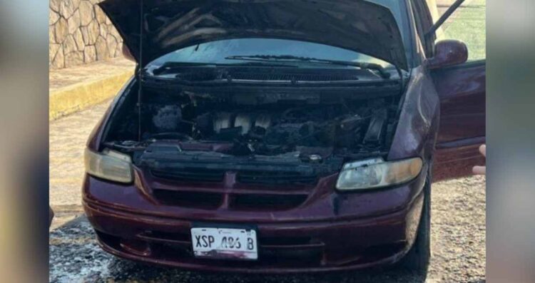 Camioneta conato de incendio El Mante
