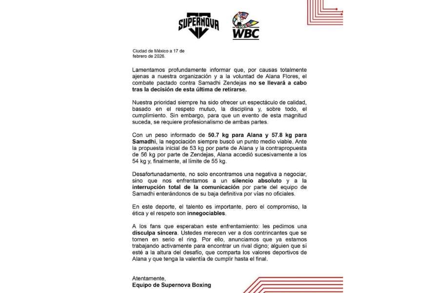 Cancelan pelea entre Samadhi Zendejas y Alana Flores tras fuerte comunicado de Supernova