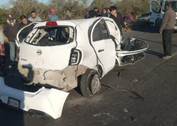 Choque deja seis lesionados, entre ellos un menor, en San Fernando, Tamaulipas