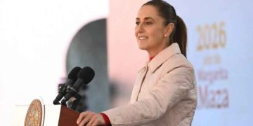 Claudia Sheinbaum realiza la entrega de Vivienda para el Bienestar en Juárez, Nuevo León