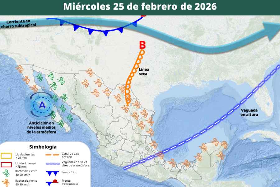 Clima en México 25 de febrero (1)