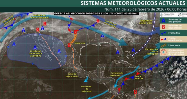 Clima en México hoy 25 de febrero: ¿Lluvias intensas o altas temperaturas?