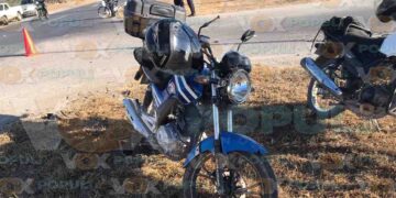 Conductor derriba a motociclista al cerrarle el paso en Ciudad Victoria, Tamaulipas