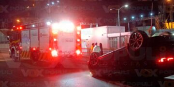 Conductora lesionada volcadura Altamira