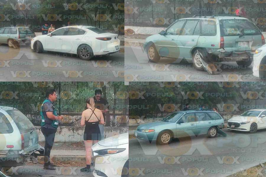 Conductora se distrae y provoca choque por alcance en Ciudad Victoria, Tamaulipas